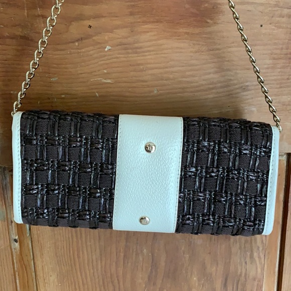 Kate Spade rattan leather clutch shoulder bag - Picture 7 of 11